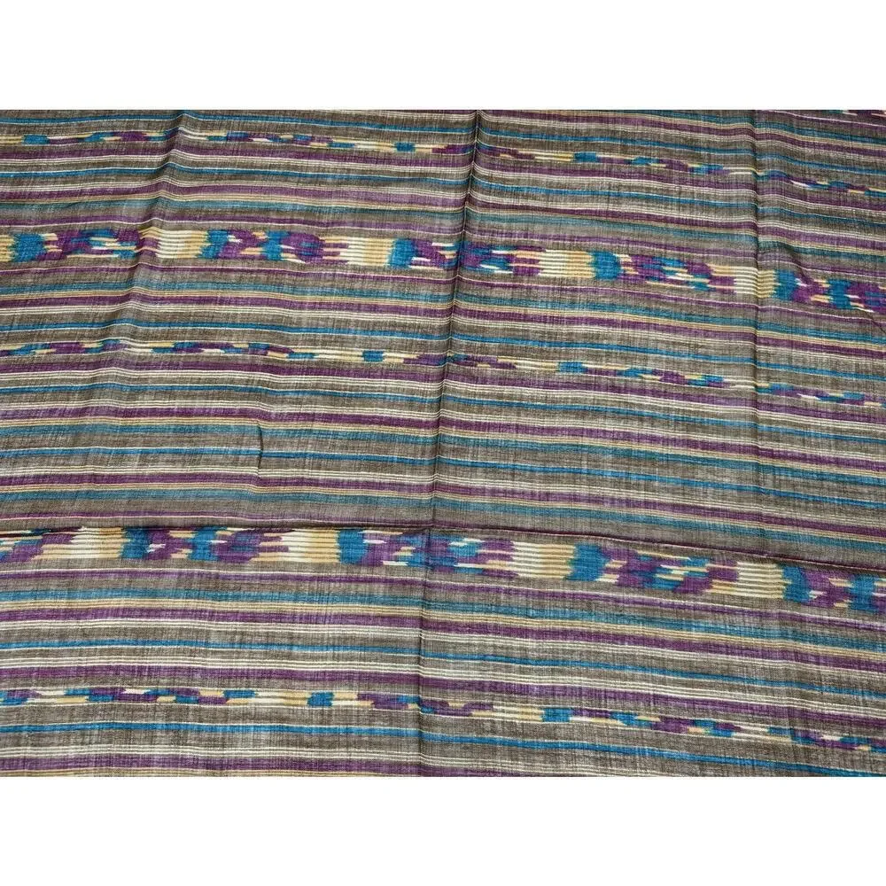 Albert Nipon Scarf Brown Southwestern Print Wool Square 42 x 43